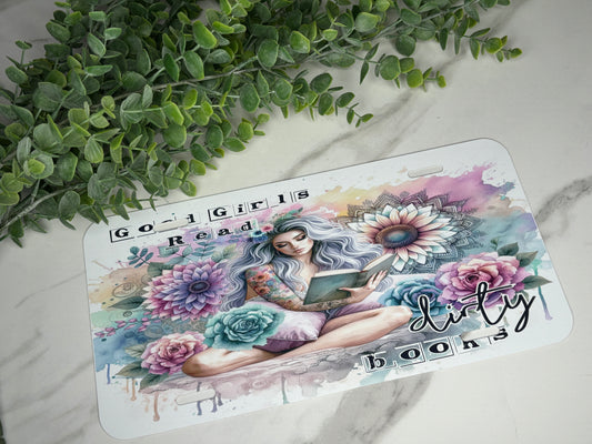 Good Girls Read Dirty Books License Plate