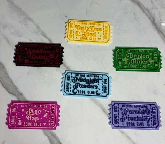 Customized 3D Book Club Tickets