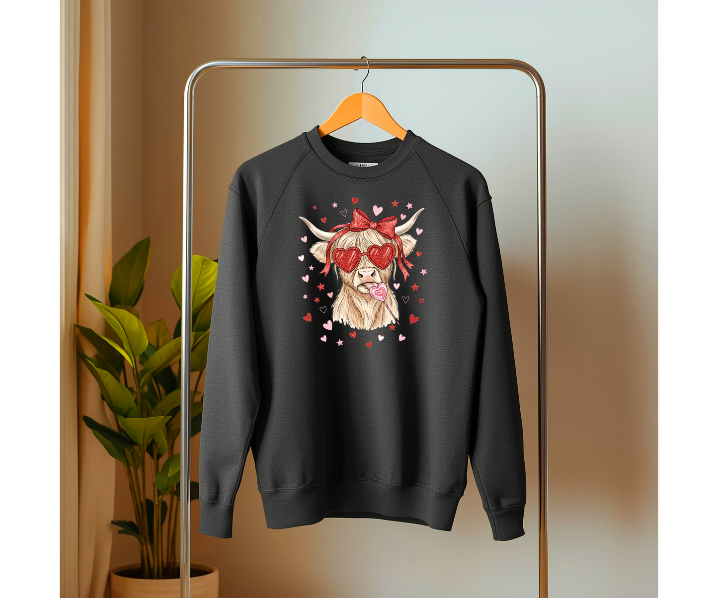 YOUTH Highland Cow Valentine Sucker