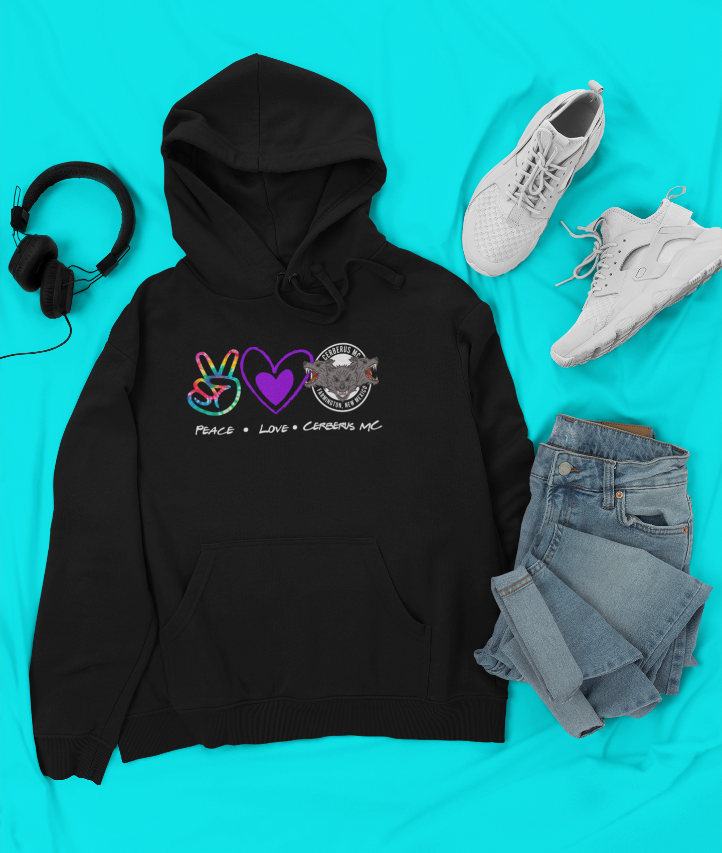 Peace, Love, Cebrerus Hoodie
