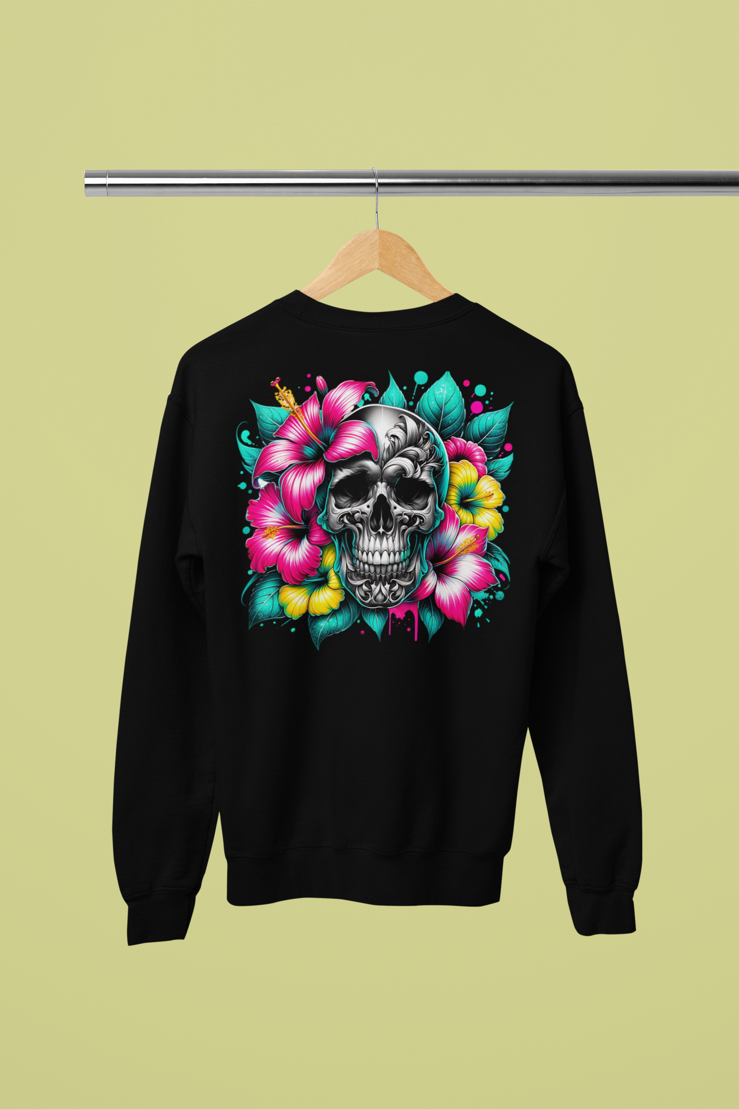 *2025 NEW SHOP ITEM* SKULL WITH TROPICAL FLOWERS