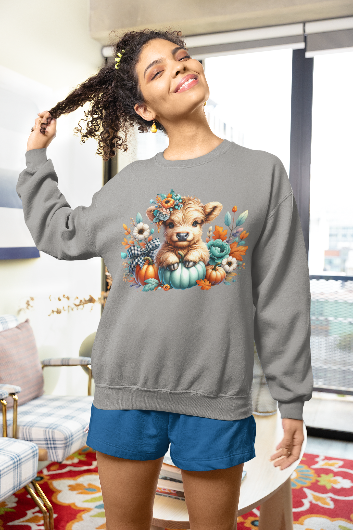 *2025 NEW SHOP ITEM* HIGHLAND COW FALL WITH PUMPKINS