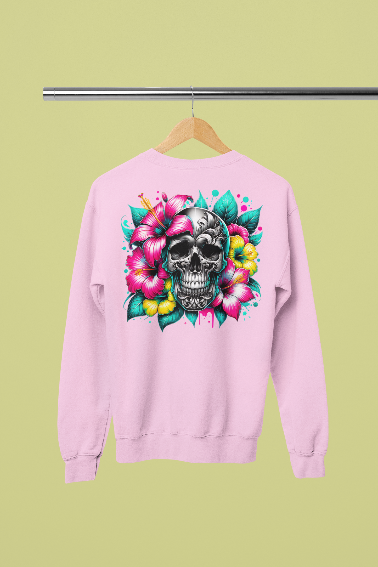 *2025 NEW SHOP ITEM* SKULL WITH TROPICAL FLOWERS