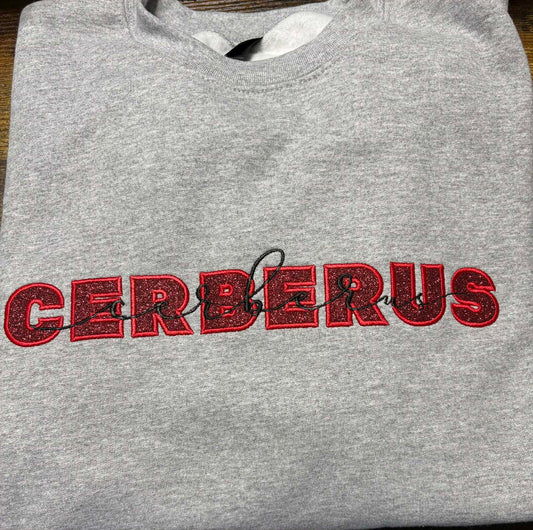 CERBERUS EMBROIDERED SWEATSHIRT OR HOODIE
