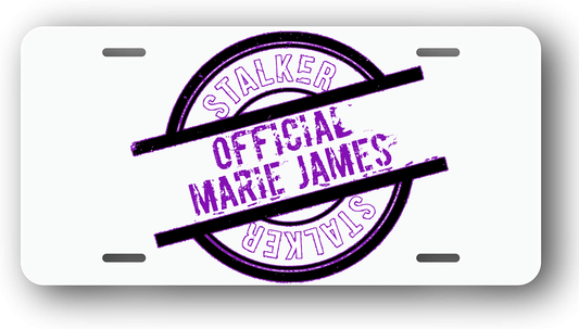 Marie James Stalkers License Plate