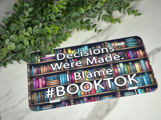 Blame #Booktok License Plate