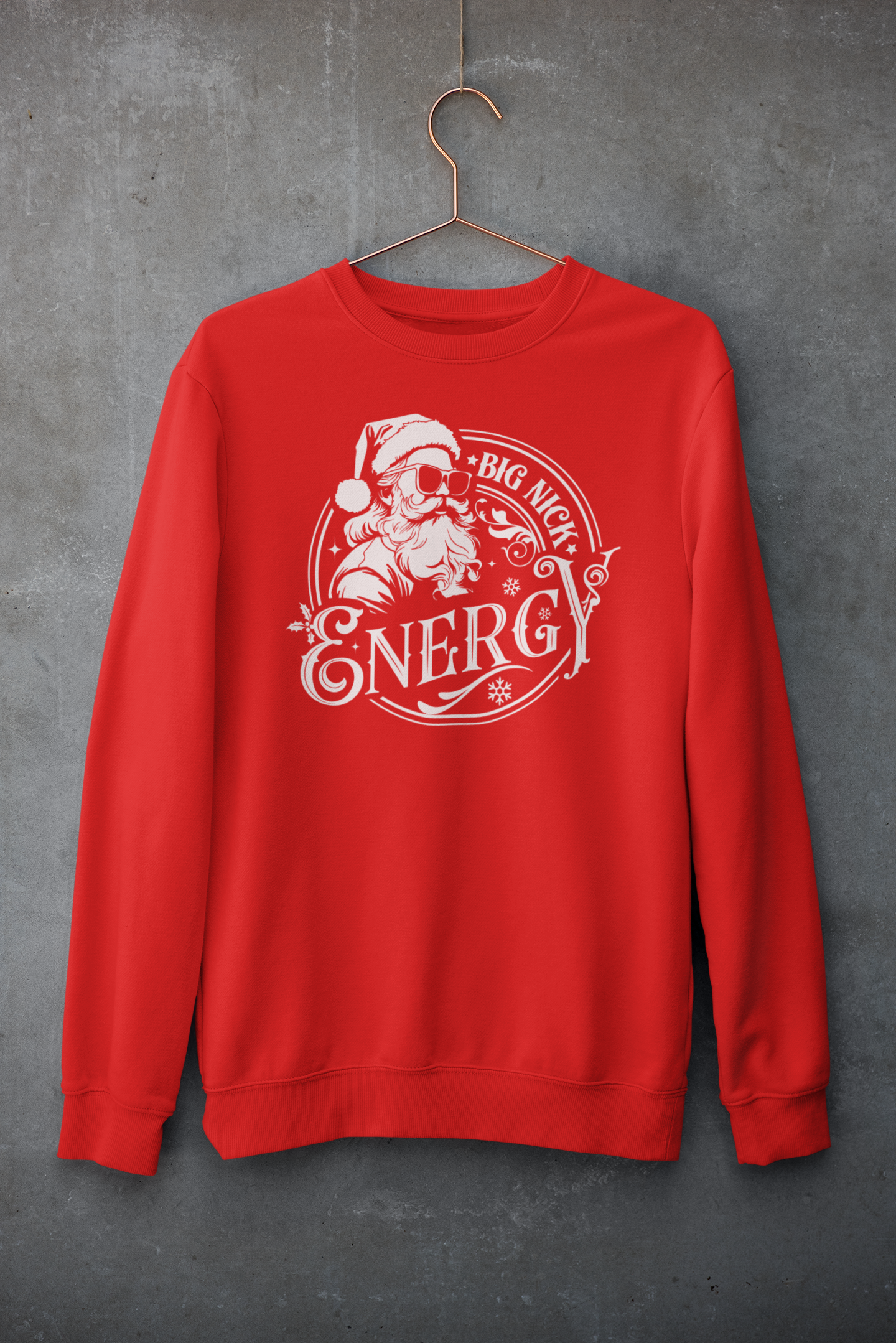 Big NICK Energy Christmas Crewneck Sweatshirt