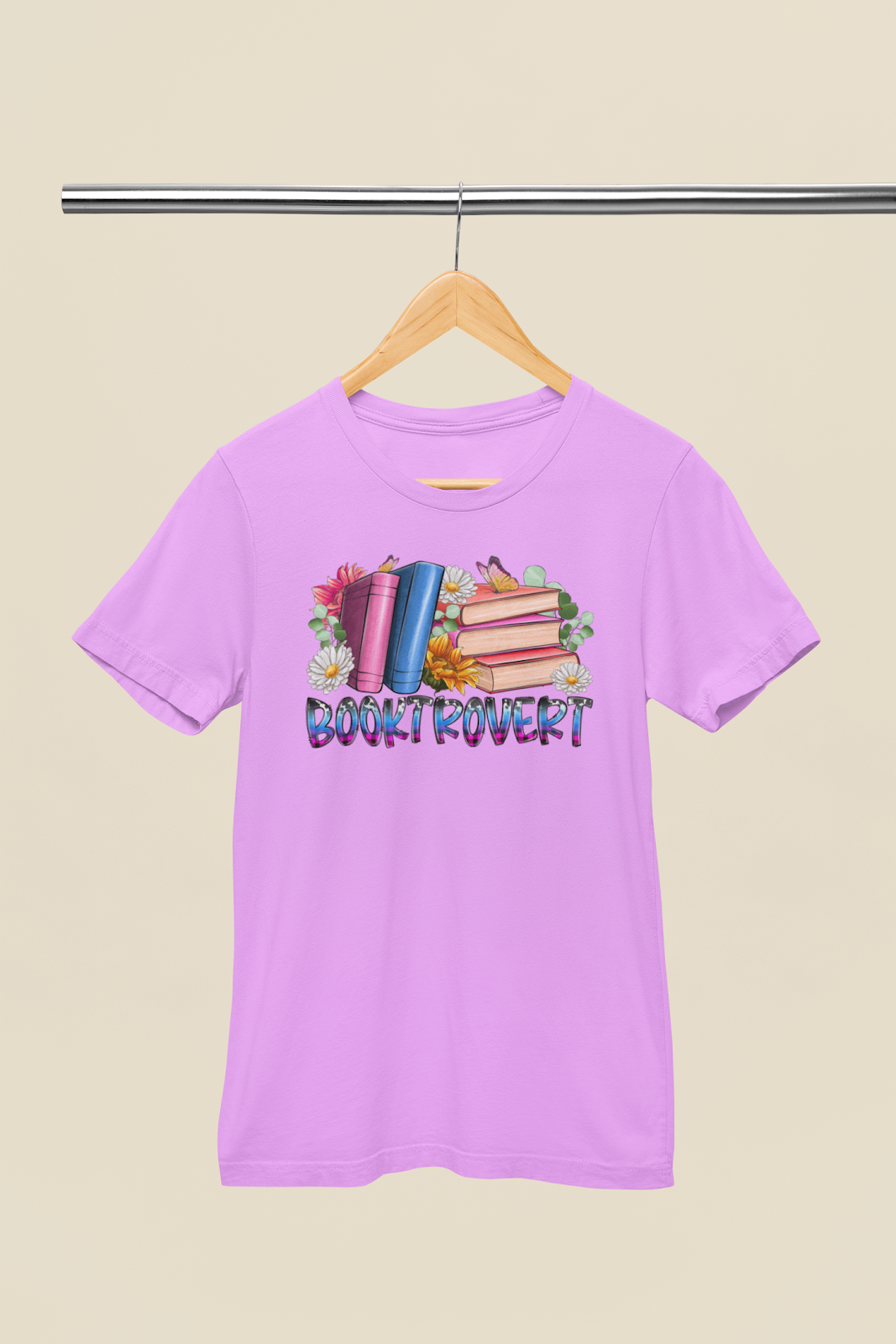 Booktrovert with Flowers