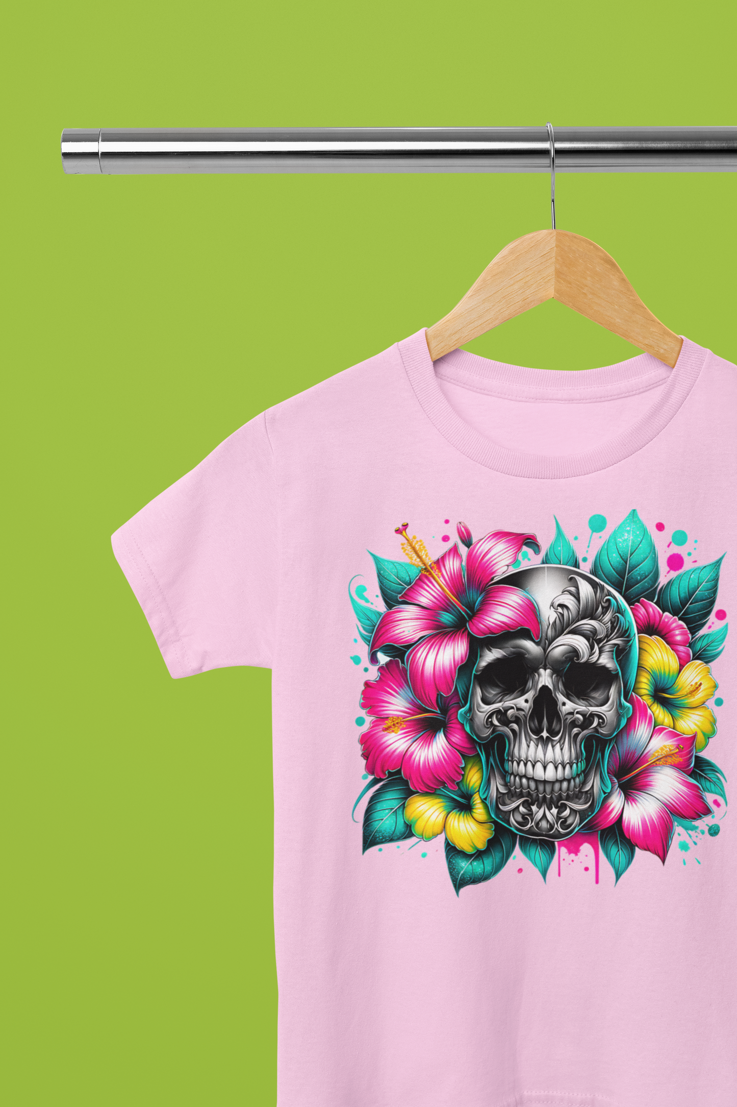 *2025 NEW SHOP ITEM* SKULL WITH TROPICAL FLOWERS