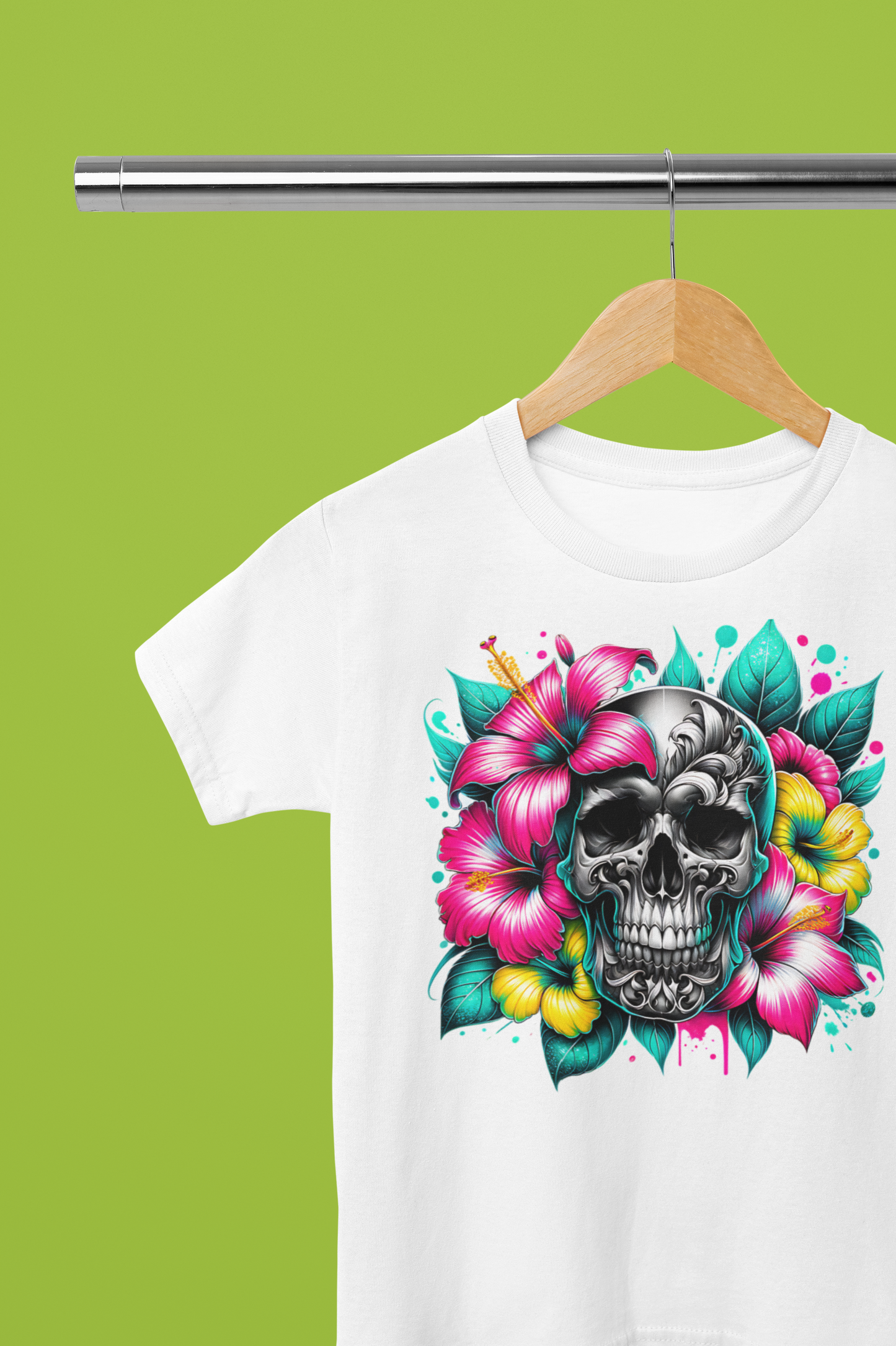 *2025 NEW SHOP ITEM* SKULL WITH TROPICAL FLOWERS