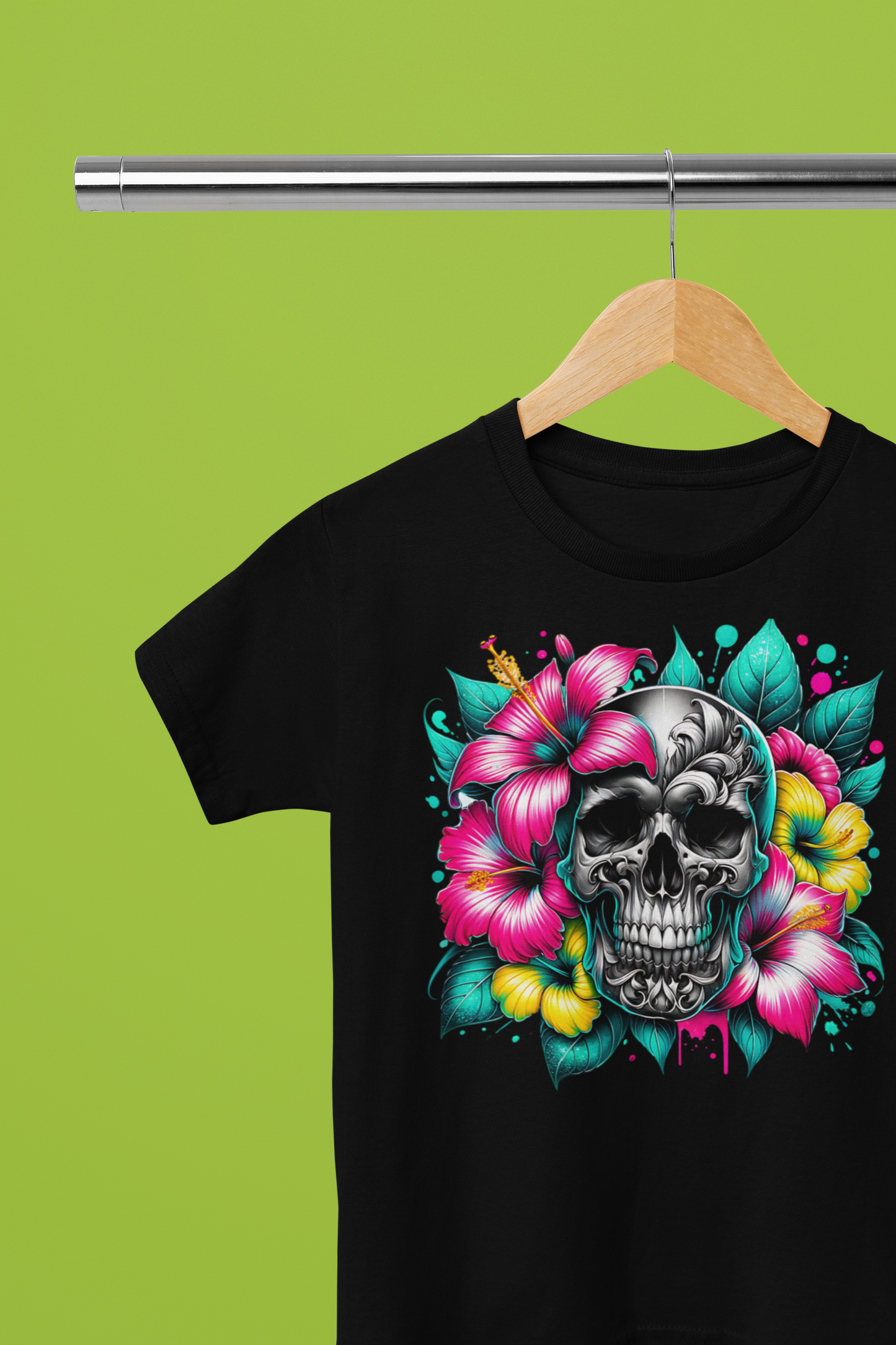 *2025 NEW SHOP ITEM* SKULL WITH TROPICAL FLOWERS