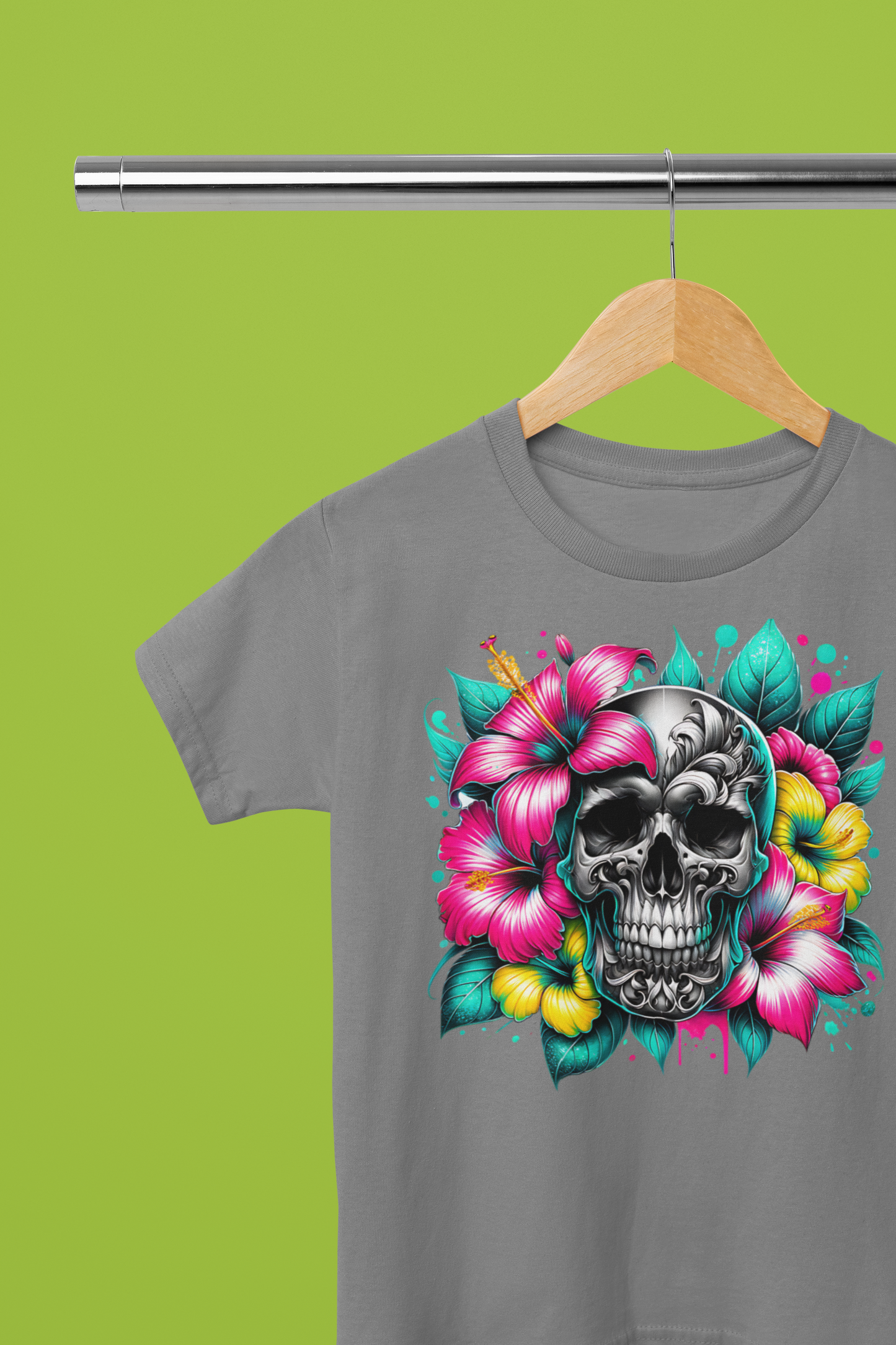 *2025 NEW SHOP ITEM* SKULL WITH TROPICAL FLOWERS