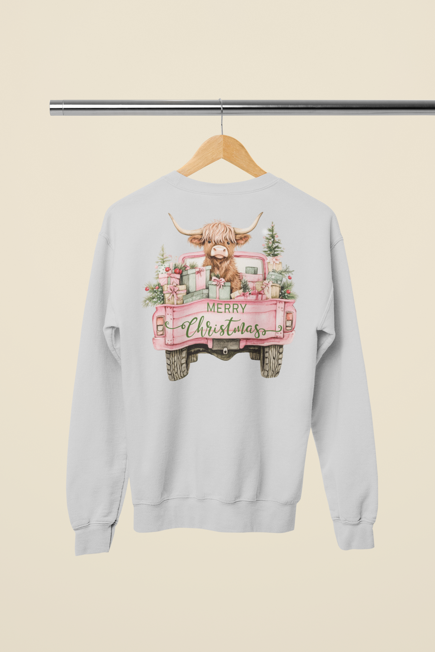 *2025 NEW SHOP ITEM* HIGHLAND COW CHRISTMAS PINK TRUCK