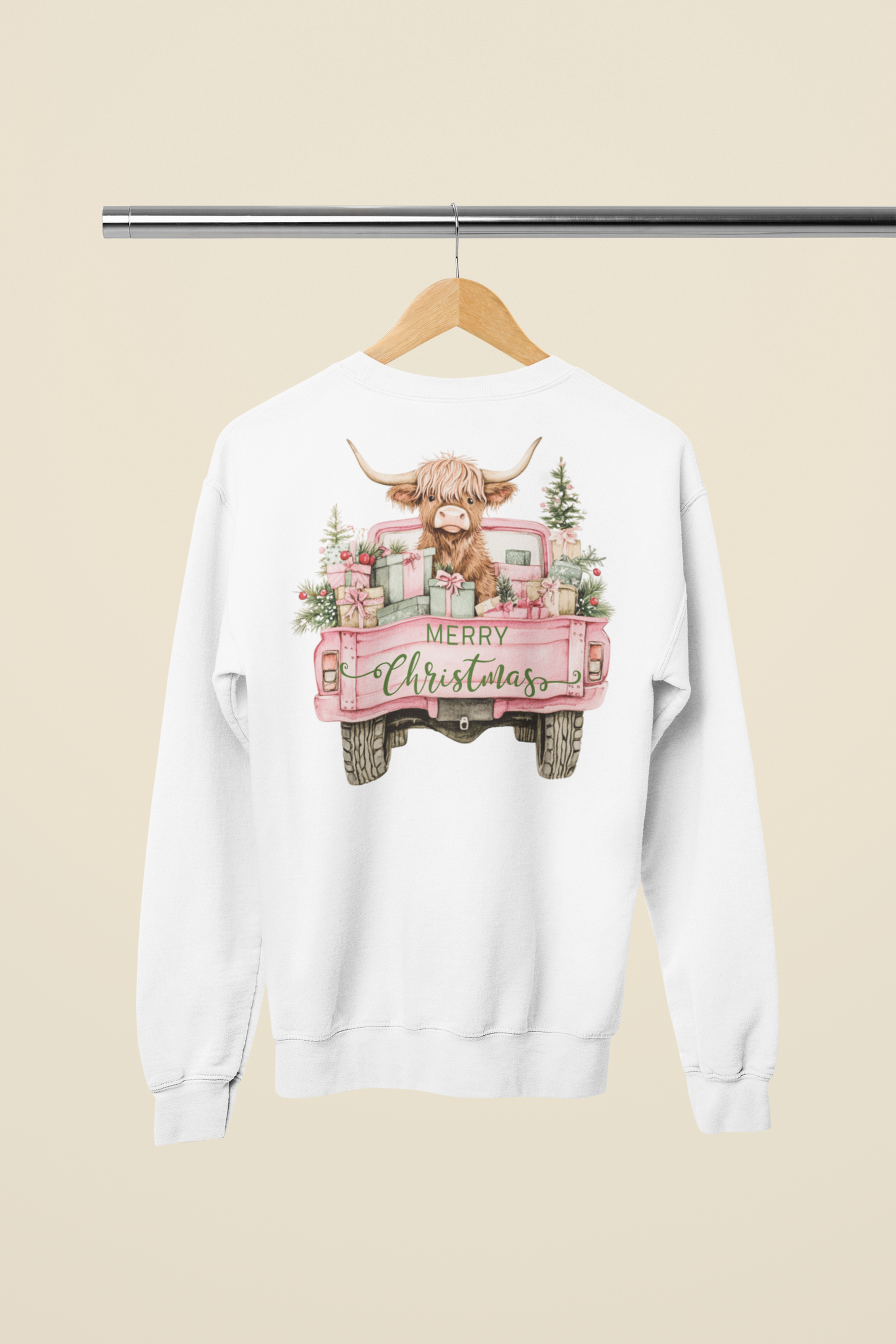 *2025 NEW SHOP ITEM* HIGHLAND COW CHRISTMAS PINK TRUCK