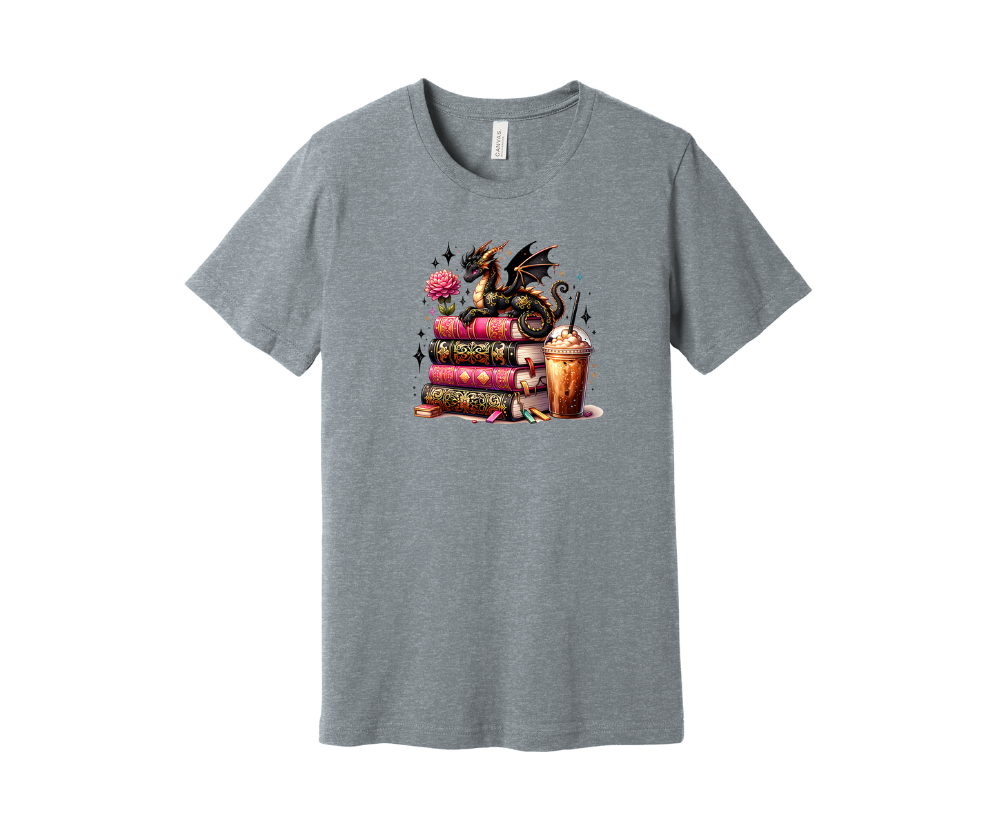 Fantasy Book Dragon with Coffee