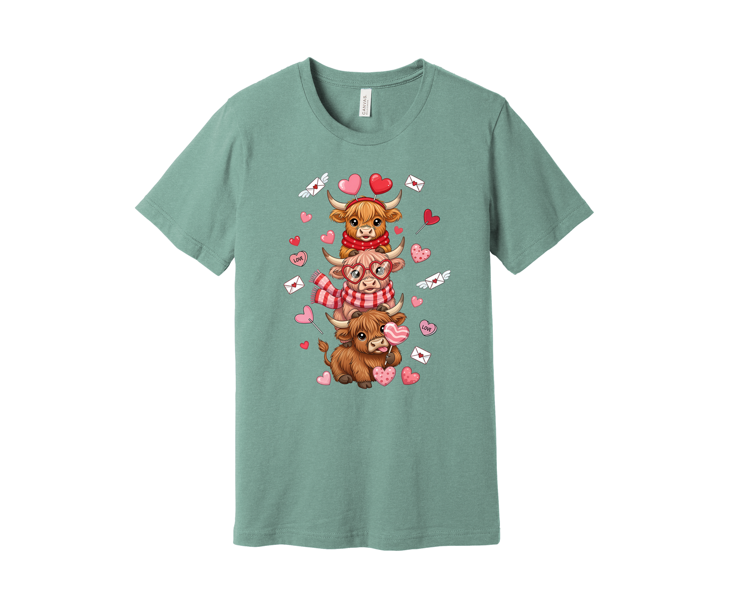 Valentine Pile of Highland Cows