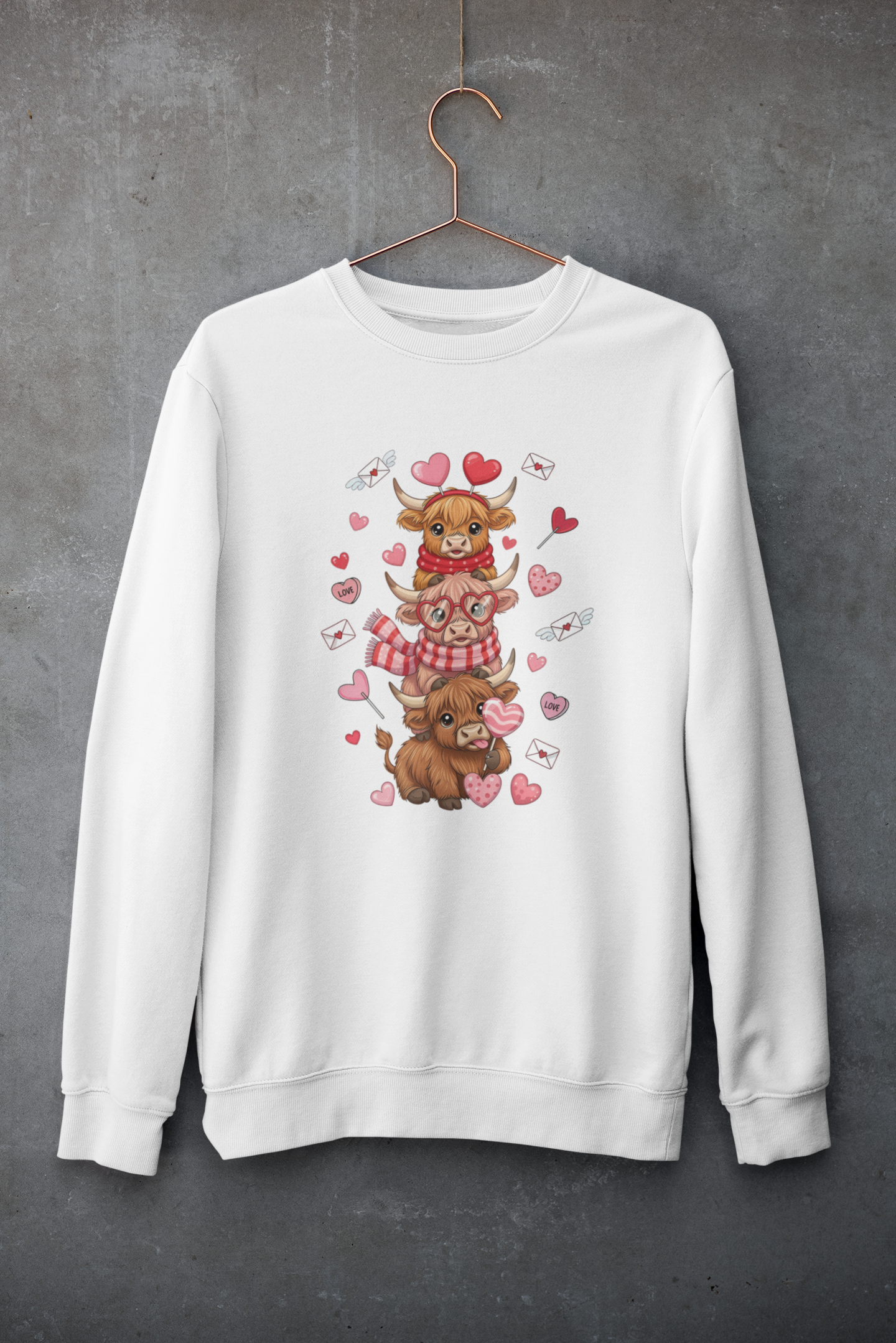 Valentine Pile of Highland Cows