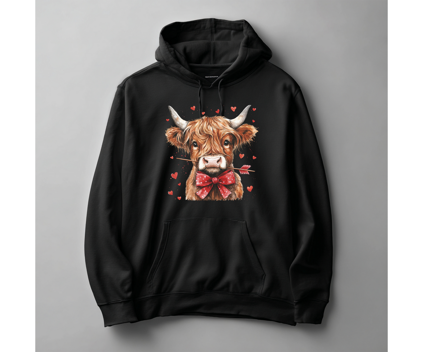 Highland Cow with Red Bow