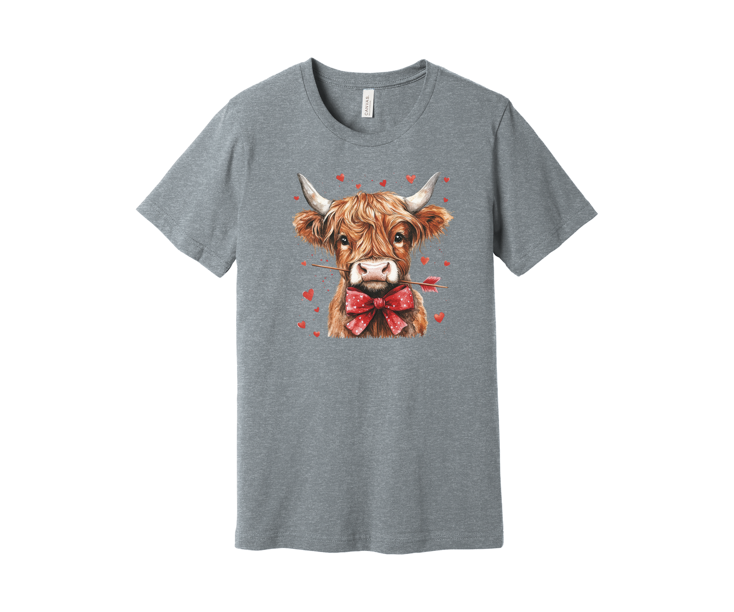 Highland Cow with Red Bow