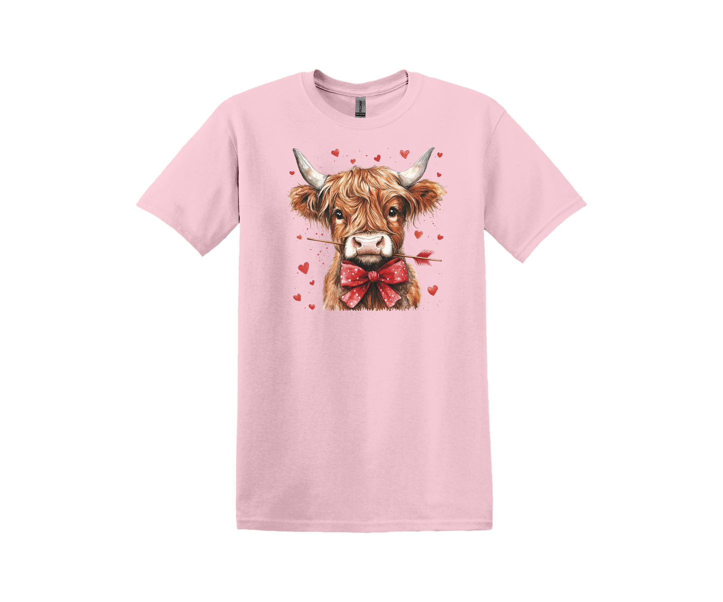 Highland Cow with Red Bow