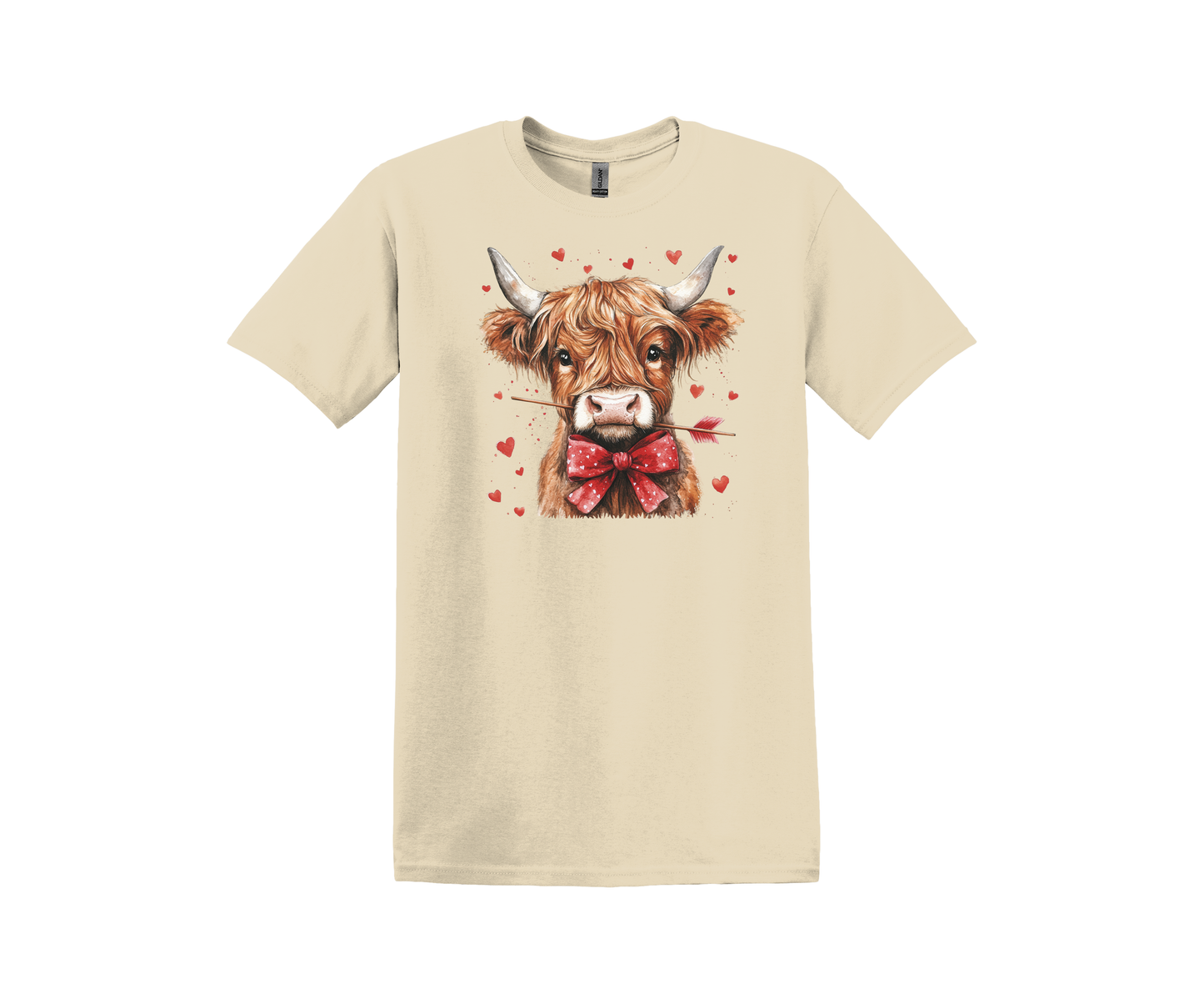 Highland Cow with Red Bow