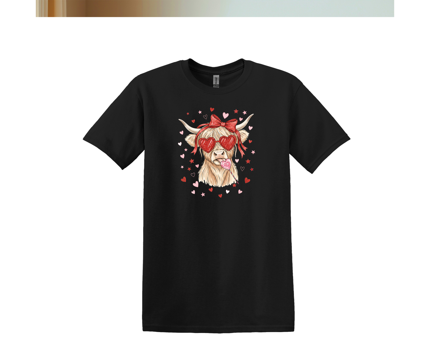 YOUTH Highland Cow Valentine Sucker