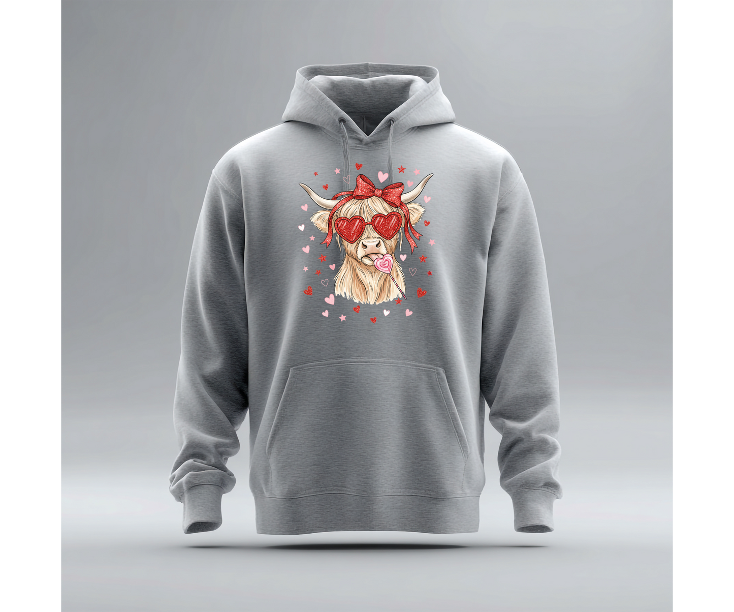 YOUTH Highland Cow Valentine Sucker