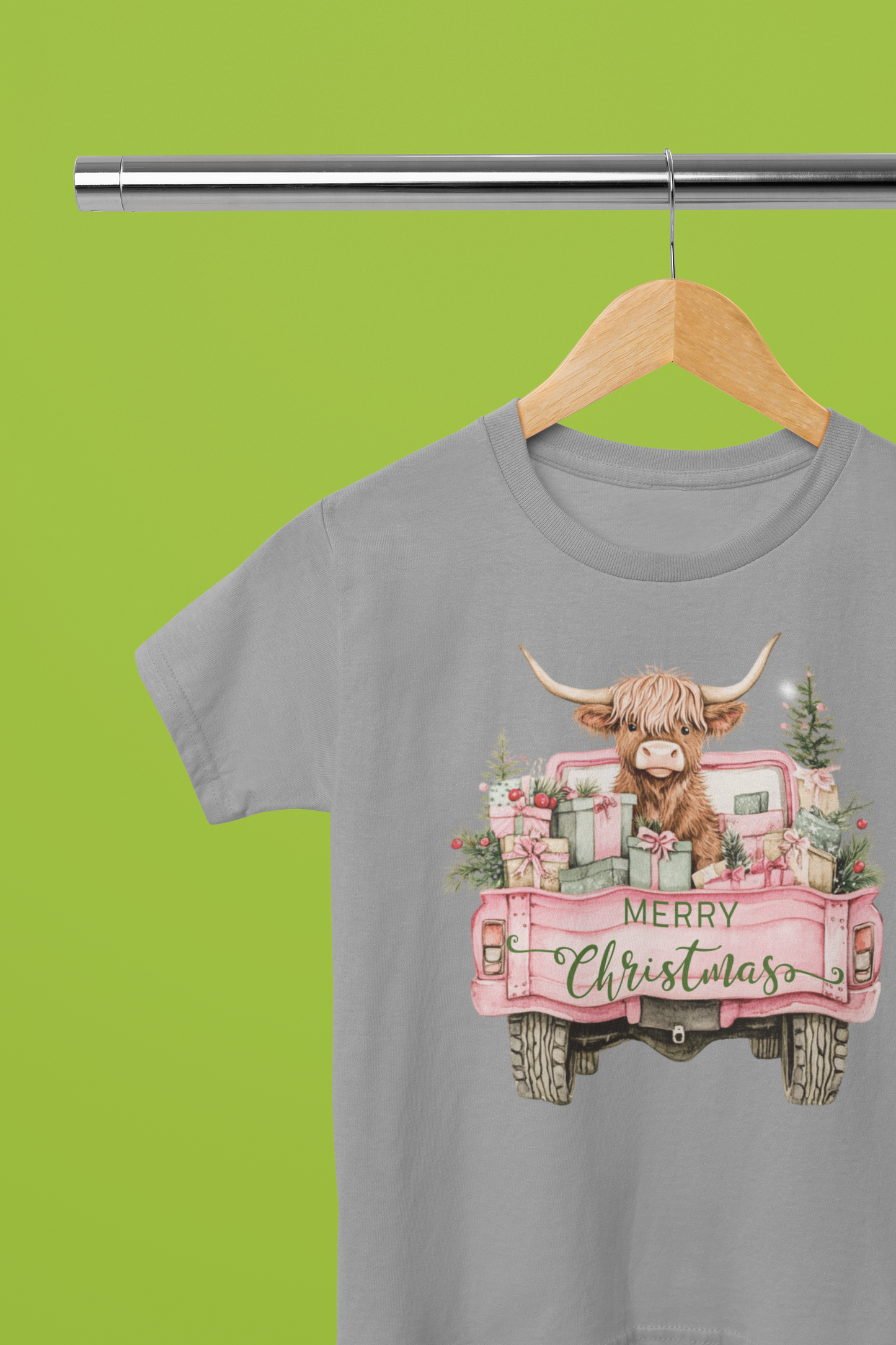 *2025 NEW SHOP ITEM* HIGHLAND COW CHRISTMAS PINK TRUCK
