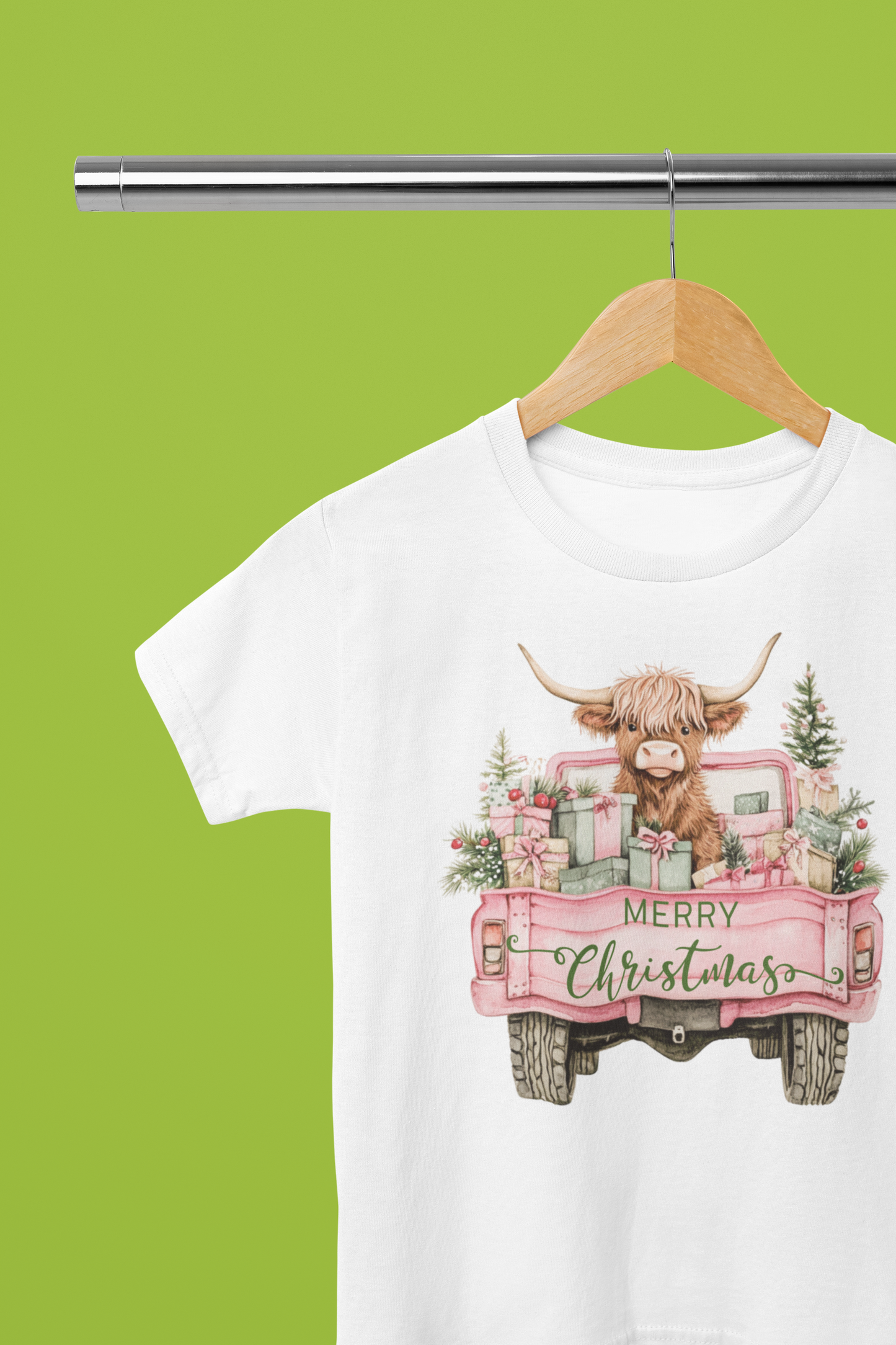 *2025 NEW SHOP ITEM* HIGHLAND COW CHRISTMAS PINK TRUCK